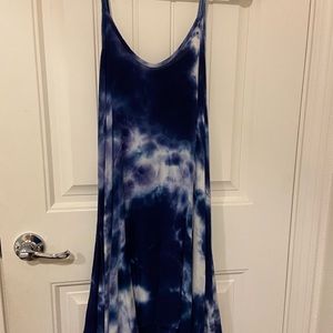Blue tie dye dress